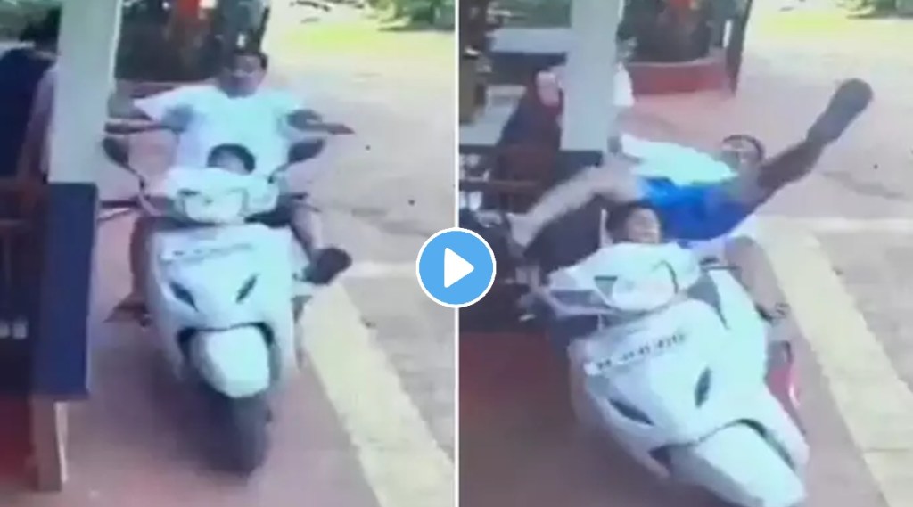 scooty crashed video of sindhudurga