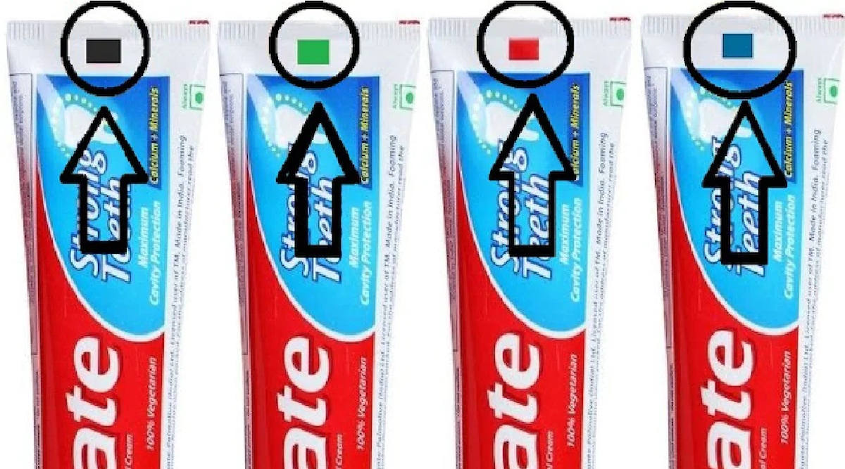 Do you know the meaning of colors behind toothpaste tube know what