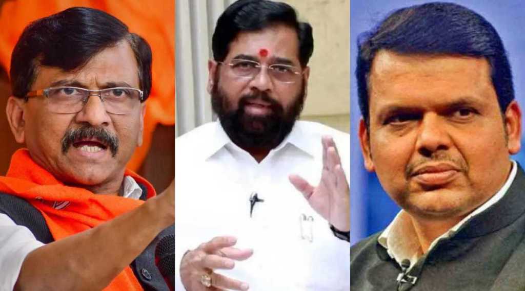 Sanjay Raut Eknath Shinde Devendra Fadnavis