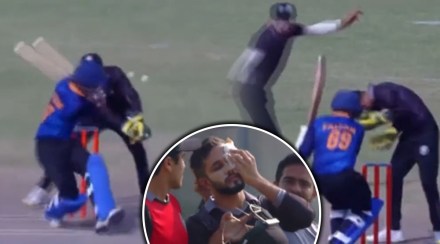 Watch video of Mohammed Harris injured while keeping wicket without helmet