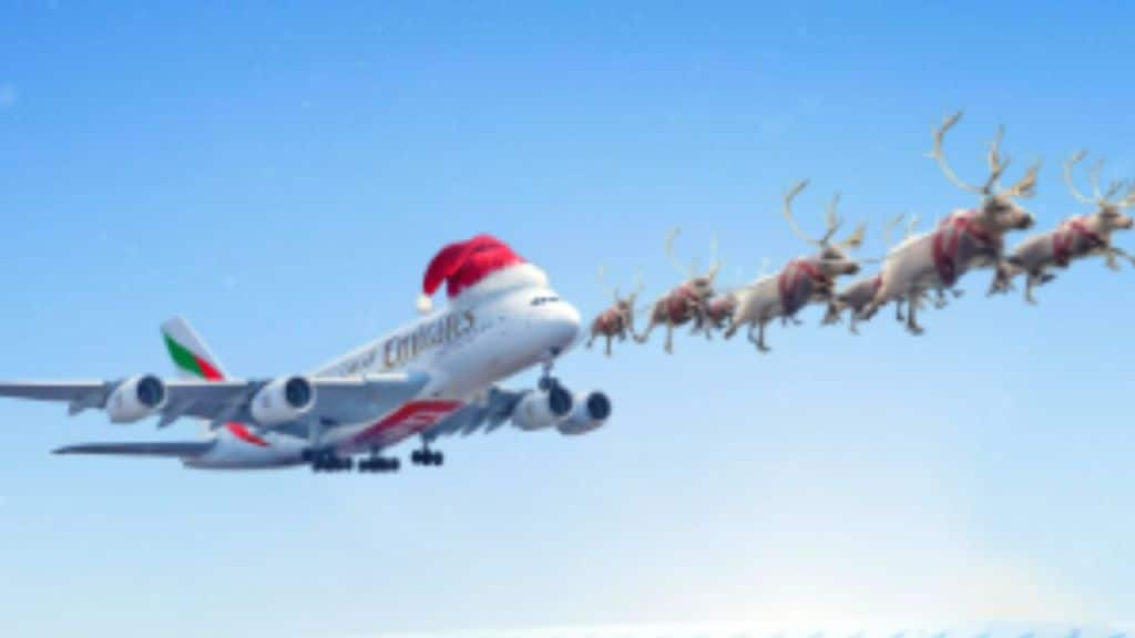 Emirates plane christmas special wishesh