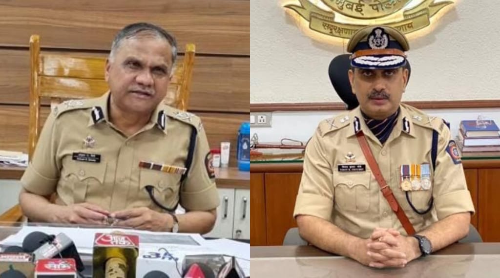 Ankush Shinde and newly appointed Police Commissioner of Pimpri Vinay Kumar Choubey