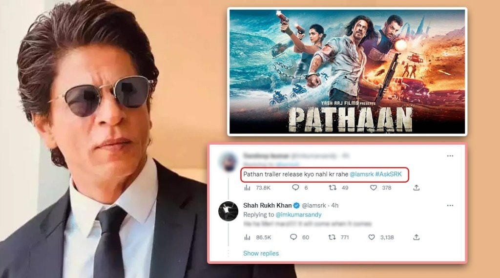 shahrukh khan on pathaan trailer