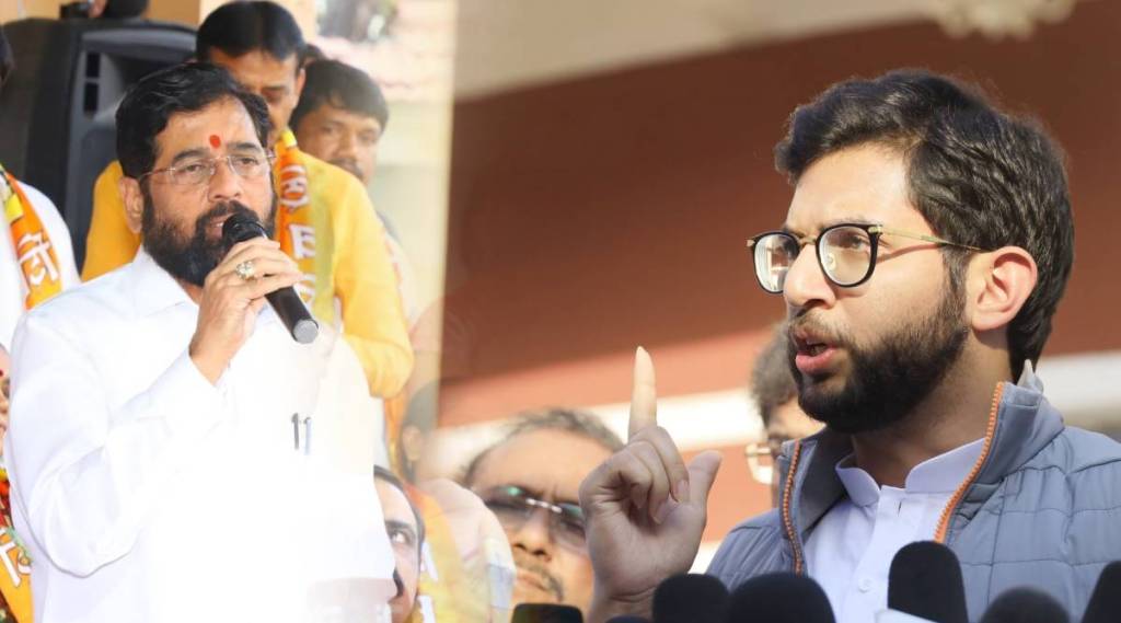 Eknath shinde aaditya thackeray