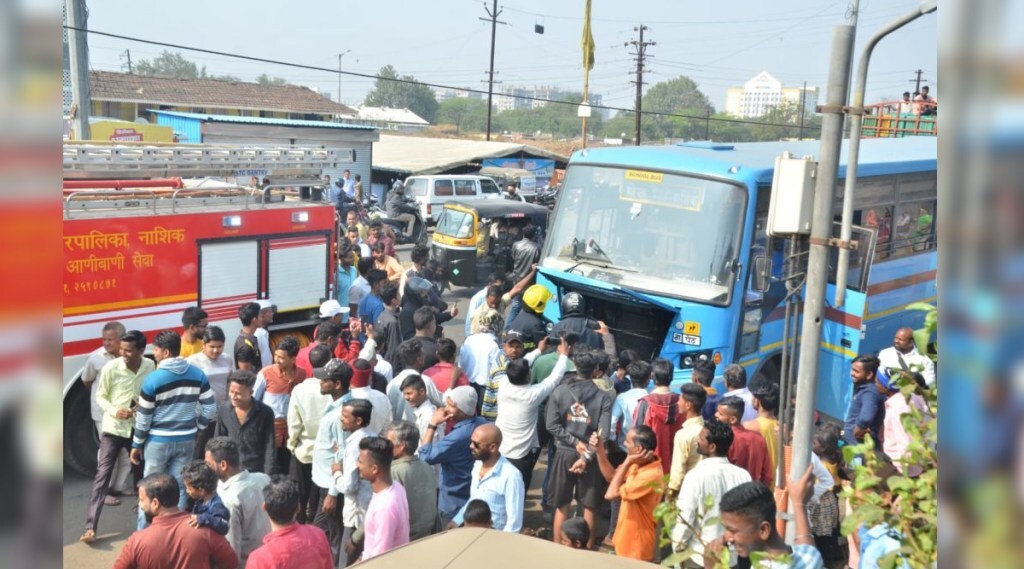 bus fire in nashik depot