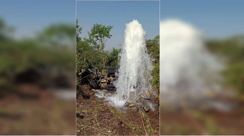 Water supply in Navi Mumbai stopped due to leakage in Hetwane water channel in Chirner area