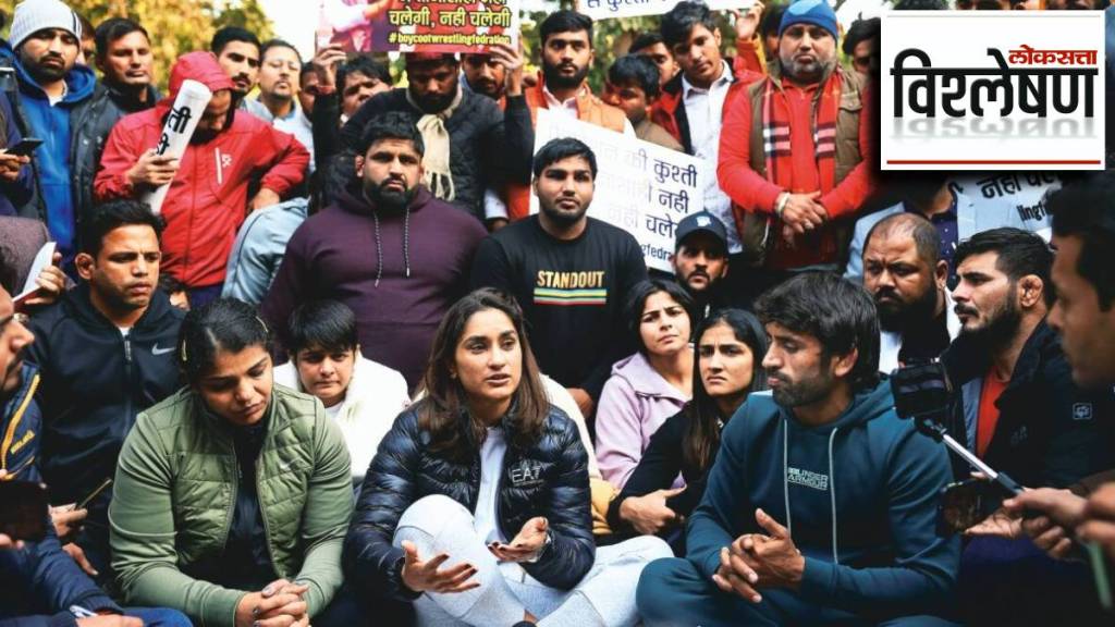 indian wrestler protest