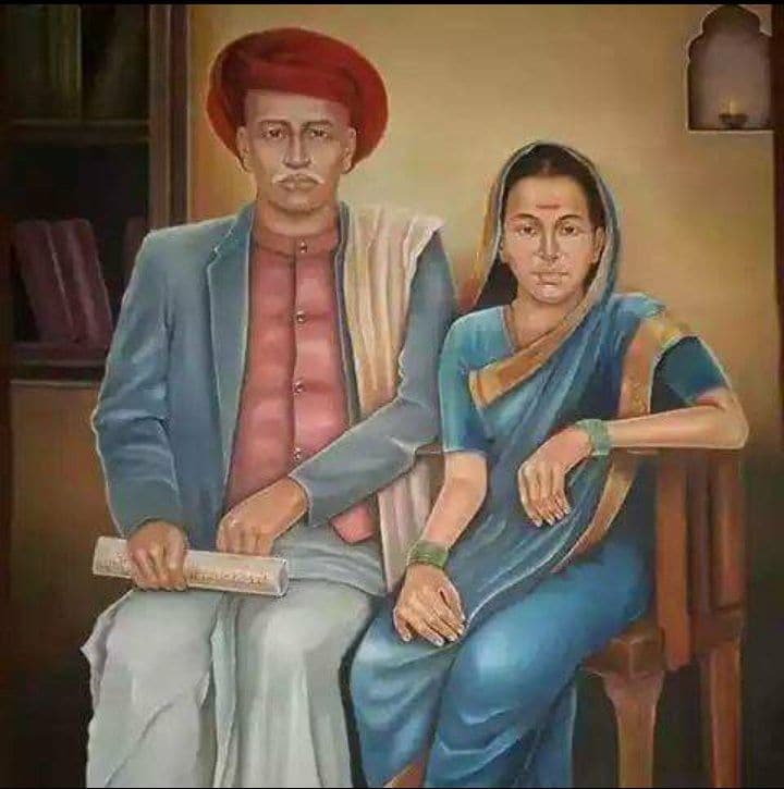 savitribhai Phule with jotirao phule