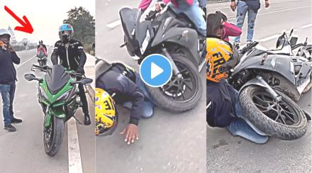 sports bike accident viral video