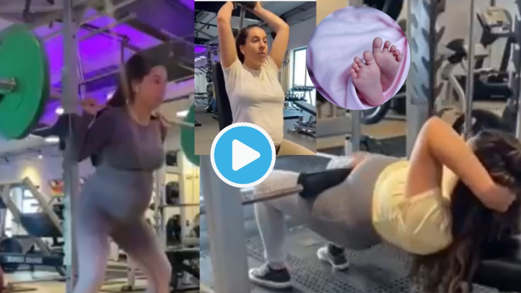 Video Pregnant Women Squats Heavy Lifting Gives Birth to Muscular Baby Internet Is Shocked Viral Clip Trending