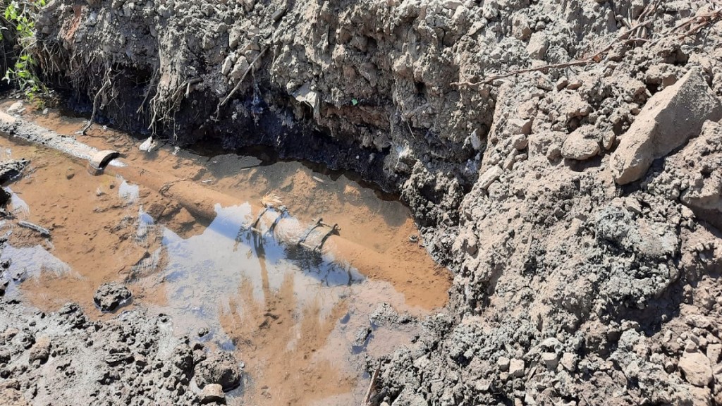 Dombivli MIDC water pipes