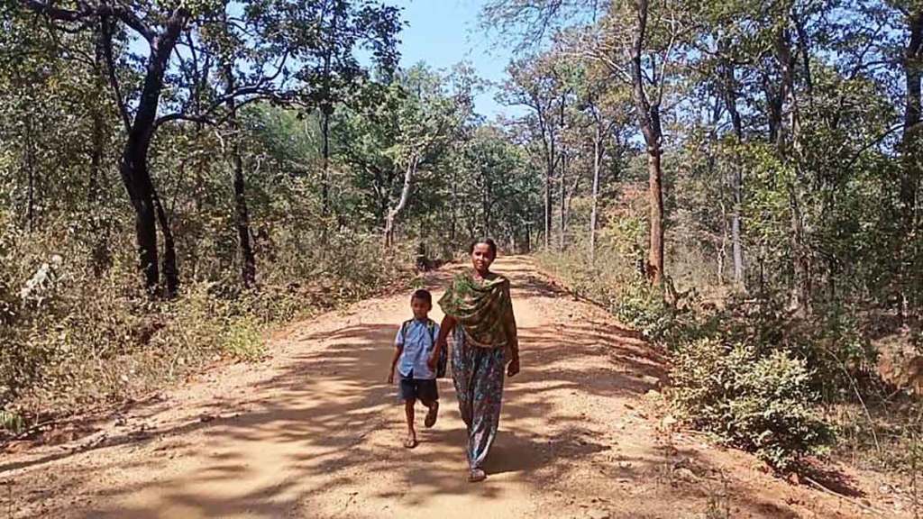 boy in naxal affected area walks 6 km through forest