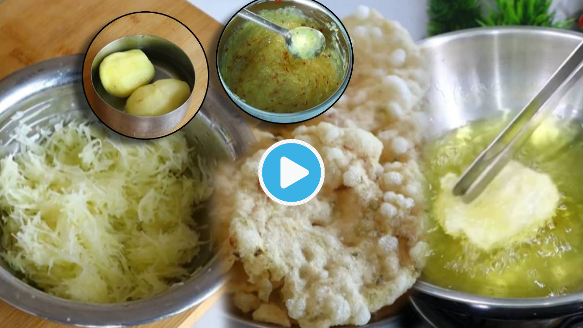 Video Potato Sabudana Papad Fenya Marathi Recipe How To Make Papad At