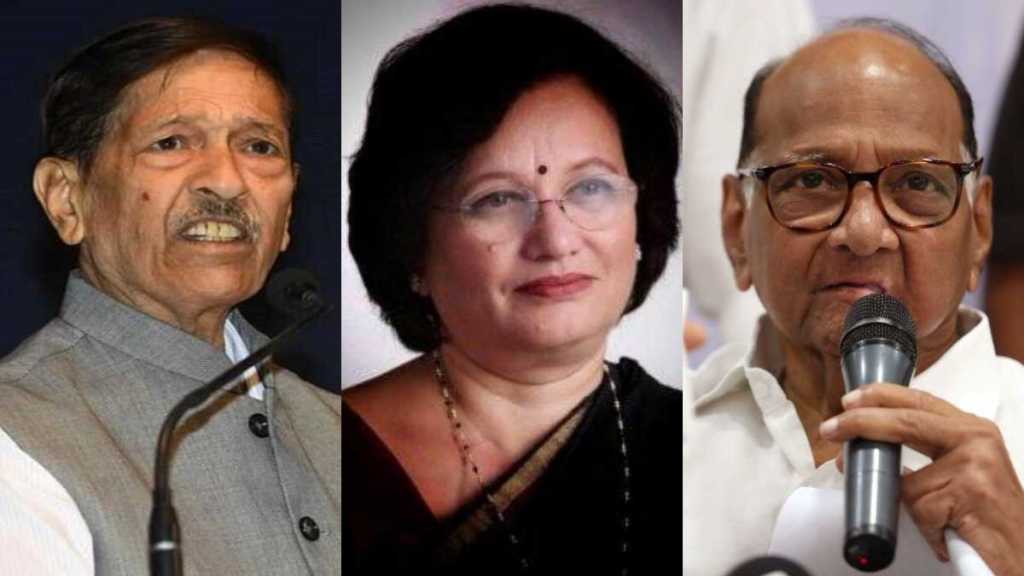 Girish Bapat Mukta Tilak Sharad Pawar