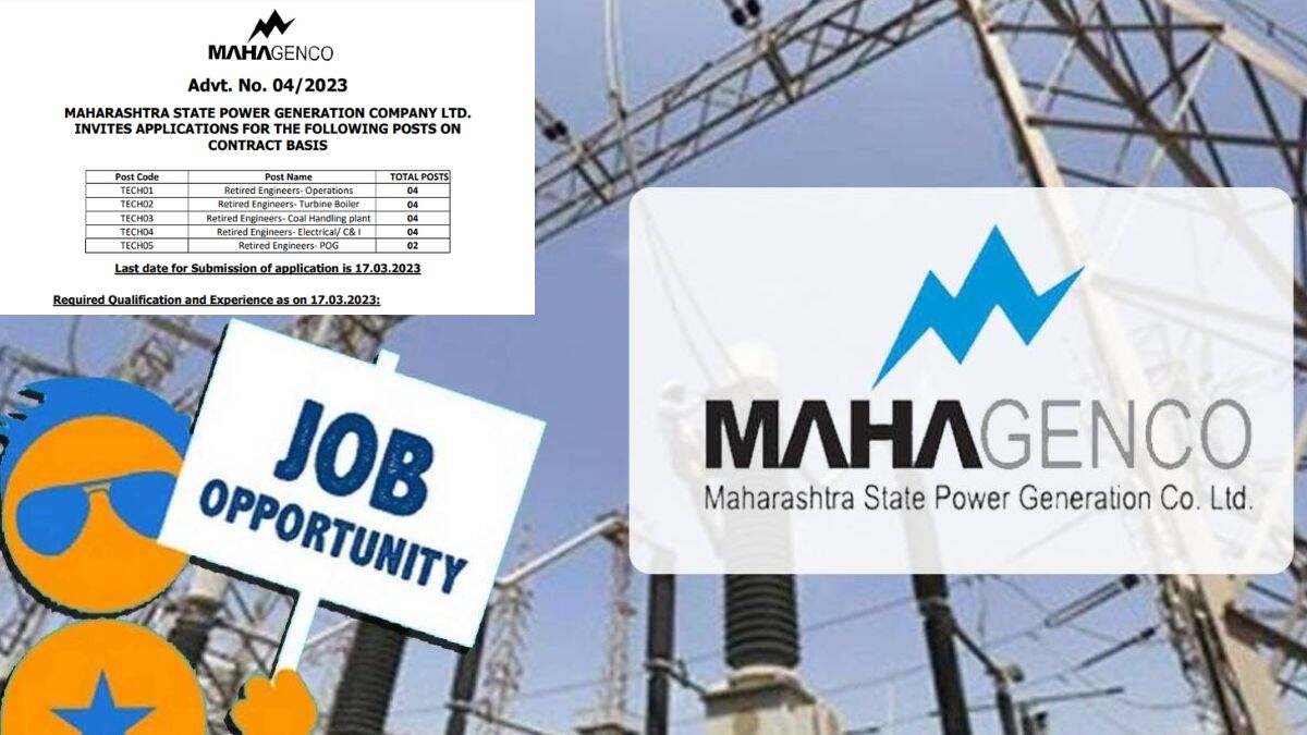 MAHAGENCO Recruitment 2022: 330 Vacancies, Pay Scale Rs. 175960, Last Date  Extended