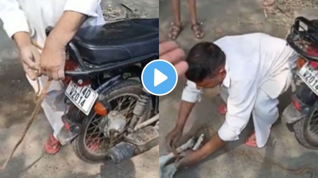 Dog tied to moped and dragged