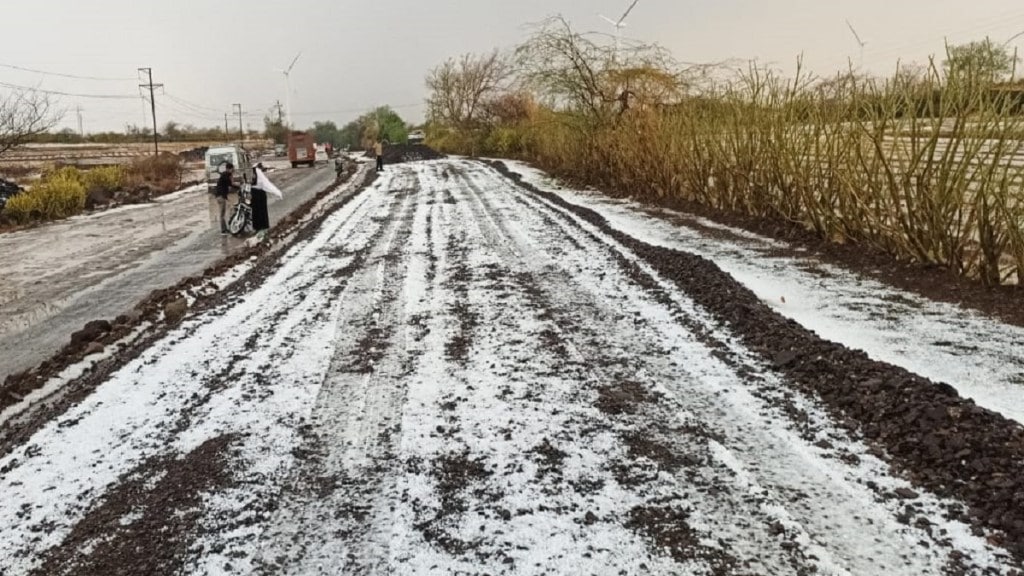 Hailstorm in Nandurbar district