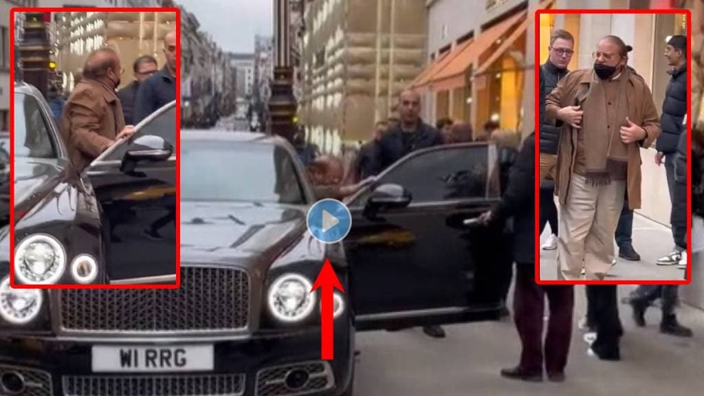 nawaz sharif viral video london shopping