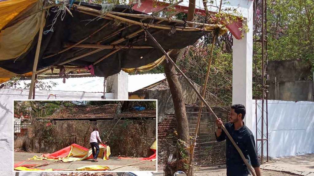 illegal shops demolished in buldhana