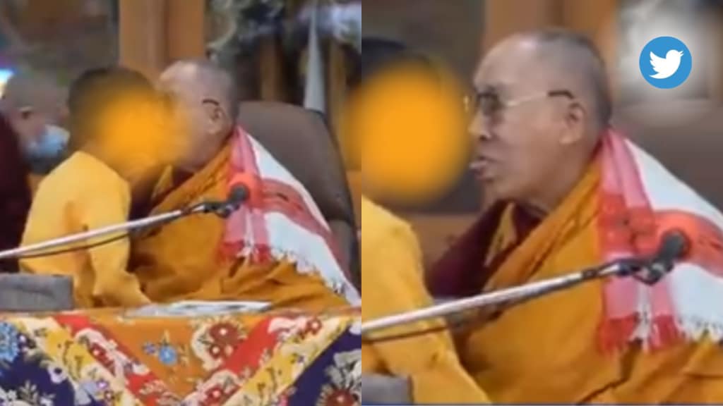 Dalai Lama Kissing Young Boy Asking To Suck Tongue Viral Video Makes People Angry call it Disgusting and Horrible