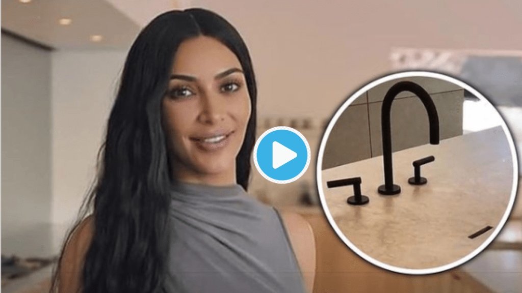 Video Kim Kardashian Weird Sink Without Basin Just Magical Tap In 60 Million Mansion Viral Clip Shows The Power of Money