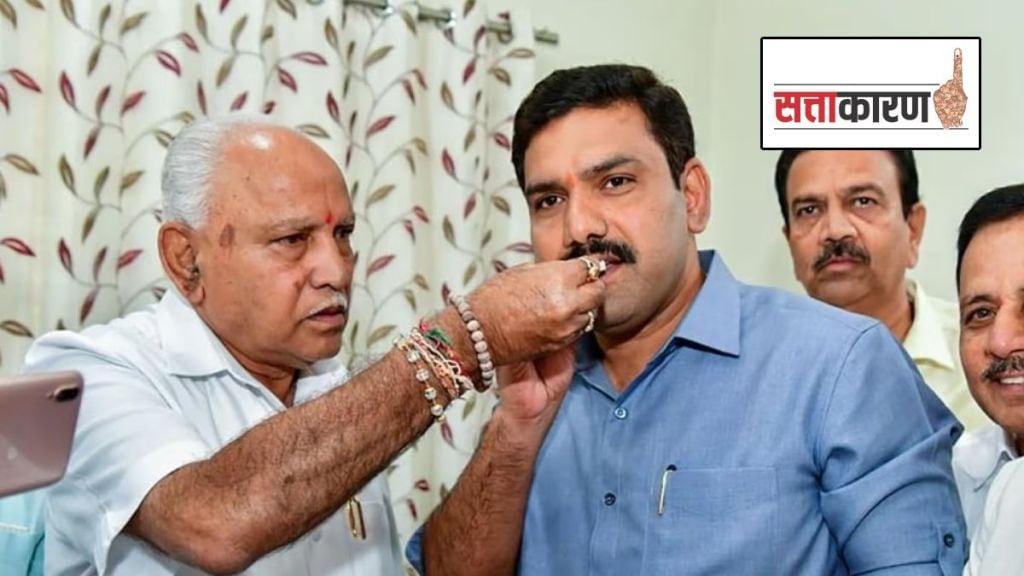 B S Yediyurappa with son B S Vijayendra