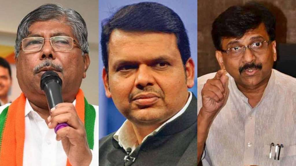 Chandrakant Patil Devendra Fadnavis Sanjay Raut