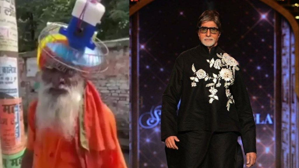 amitabh bachchan shares video of old man with solar-powered fan on his head