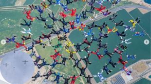 101 senior citizen Skydivers Break A World Record