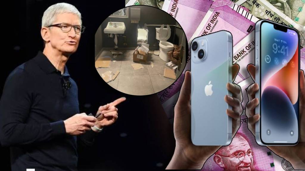 Apple Store Theft Thieves Robs 4 Crores worth iphone 14 Money Heist Style bathroom Broke Viral tweet After Tim Cook Mumbai Visit