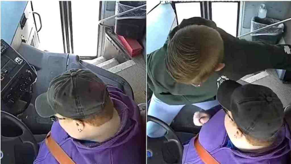 13-yr-old boy saves children by stopping bus as driver faints. Internet calls him a hero