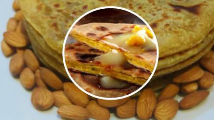 sweet dish: Badam poli