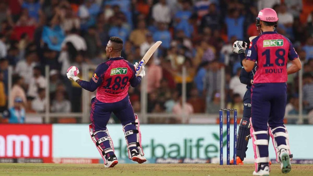 GTvsRR Score: Rajasthan Royals beat Gujarat Titans by three wickets Samson and Hetmyer hit half-centuries