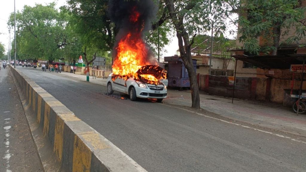 burning car vashim