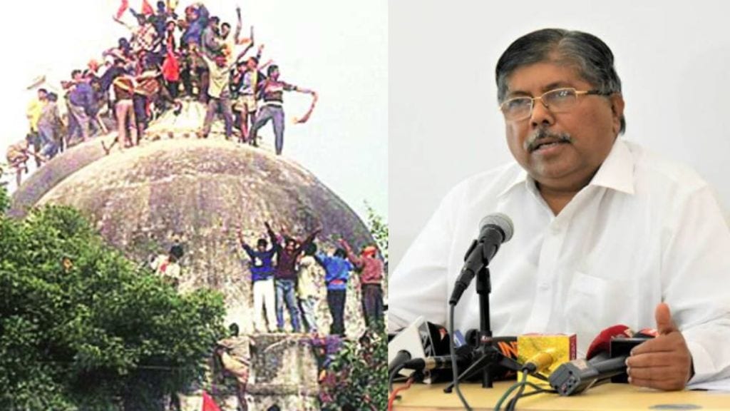 chandrakant patil on babri mosque and balasaheb thackeray