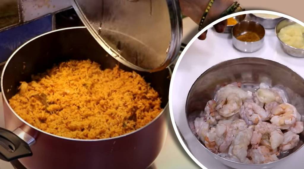 Prawns Rice Recipe In Marathi