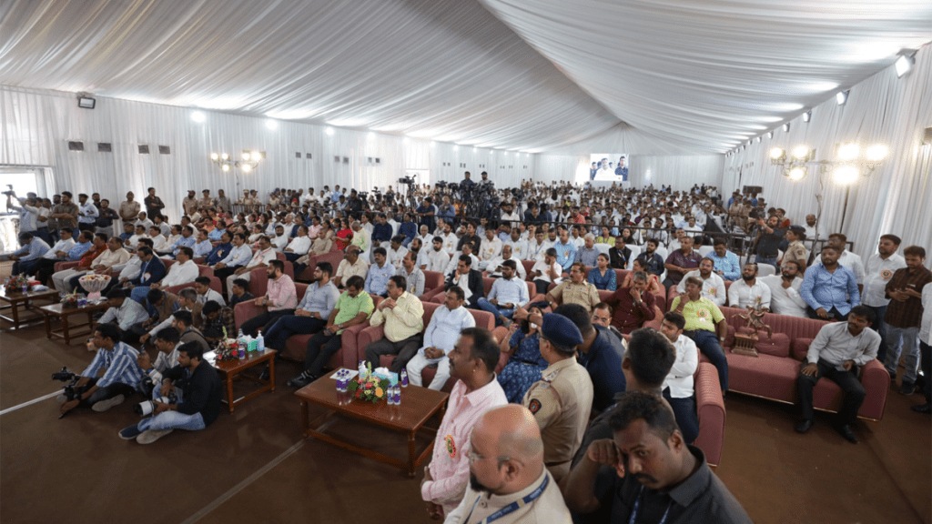 thane government hospital bhumipujan ceremony air conditioned pavilion