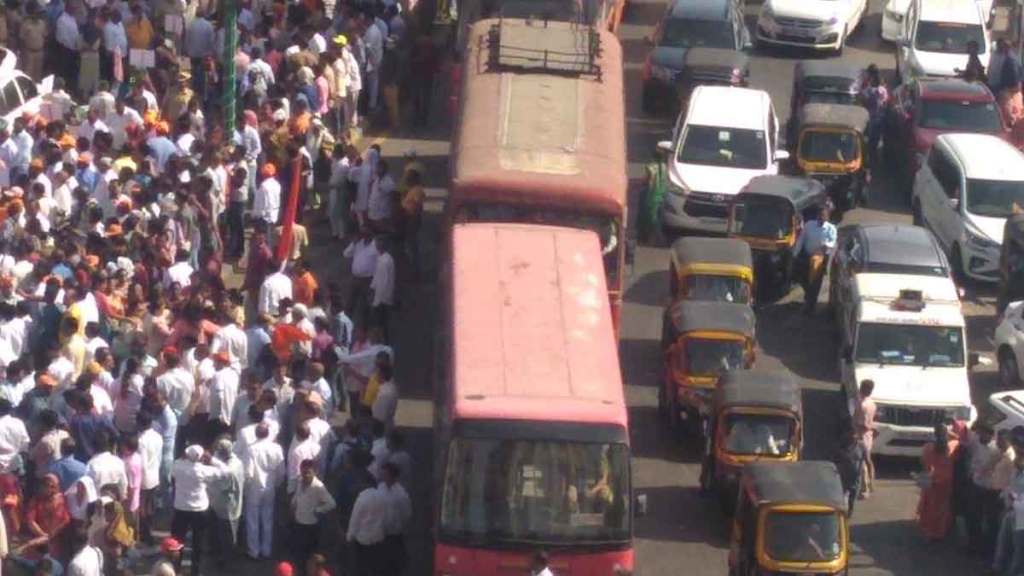 traffic jam in thane