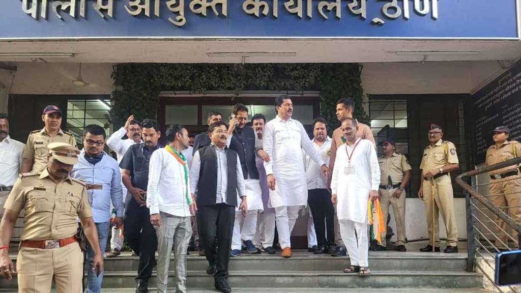 congress leaders meet thane police commissioner jaijeet singh