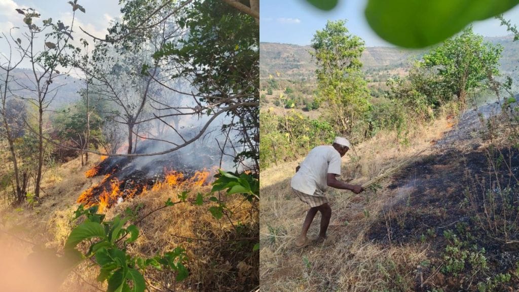 wildfire in harsul ghat