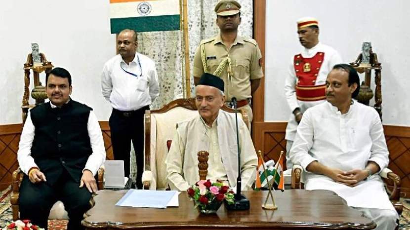 Devendra Fadanvis and Ajit Pawar Morning Swearing in