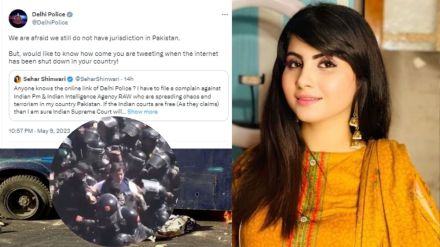 Delhi Police replied to Pak actress Sahar Shinwari