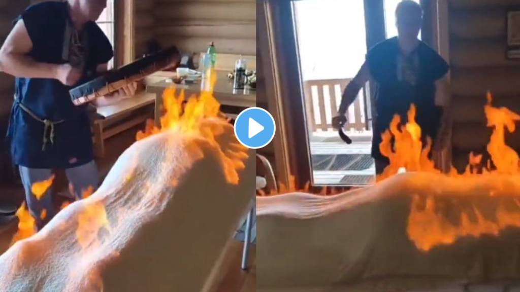 weird fire body massage video goes viral