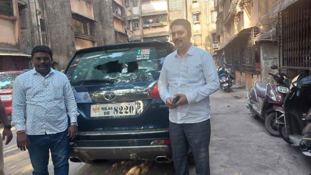 stone pelting on car