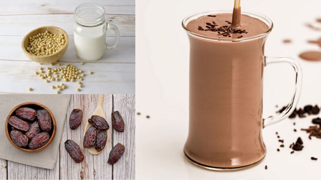 Drink soy milk and dates smoothie