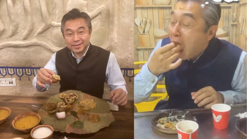 After panipuri the japanese ambassador was seen eating litti chokha in banaras