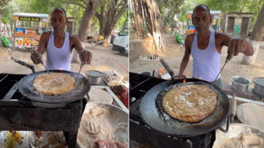 man cooks dangerous paratha internet horrified says instead of giving death penalty feed this paratha watch viral video