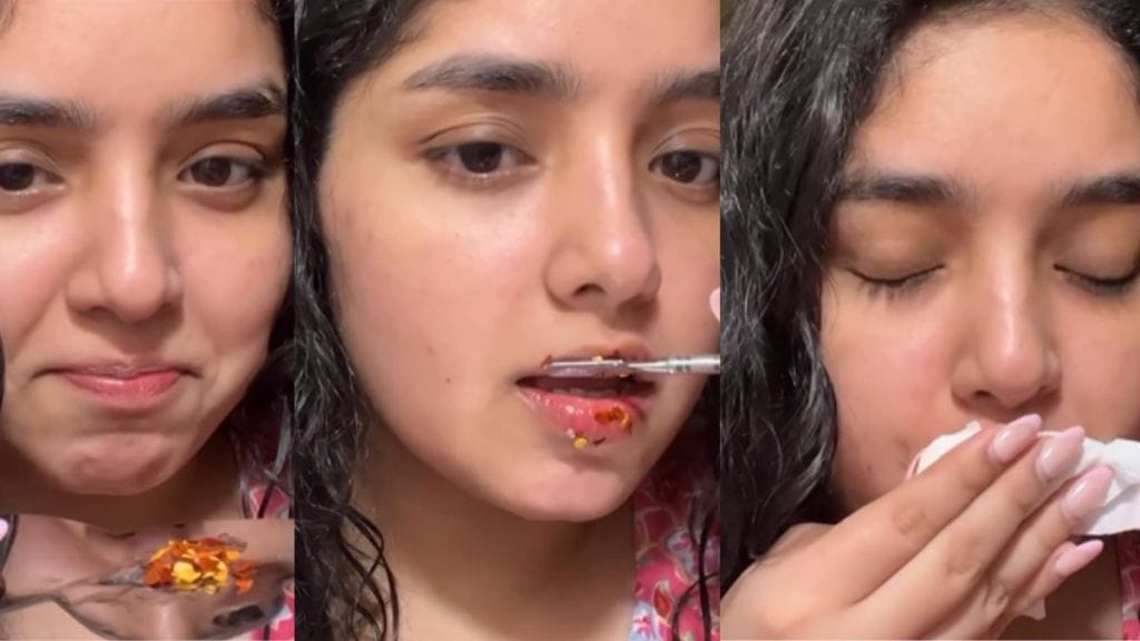 beauty bloggers use red chilli powder lip gloss