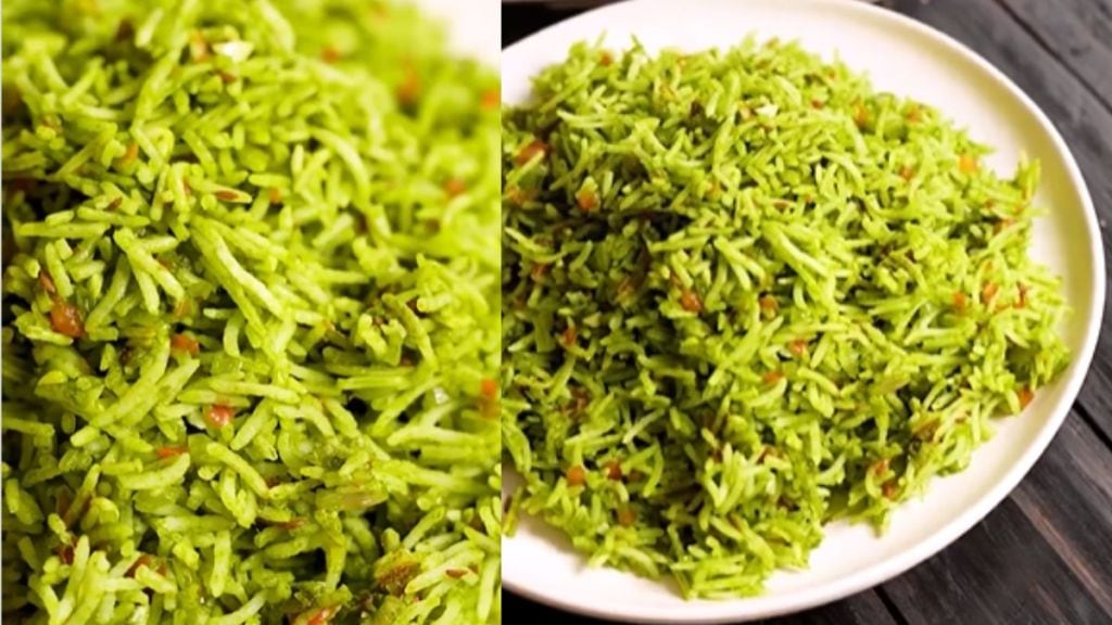 palak rice