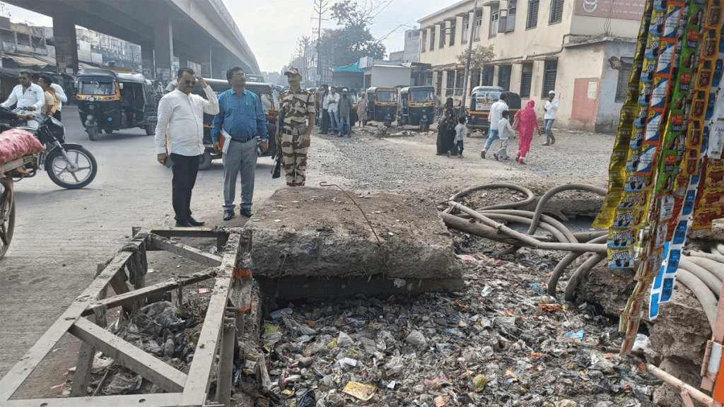 Malegaon municipality drain cleaning monsoon